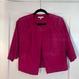 Elegant Fuchsia Blazer with Button Detail
